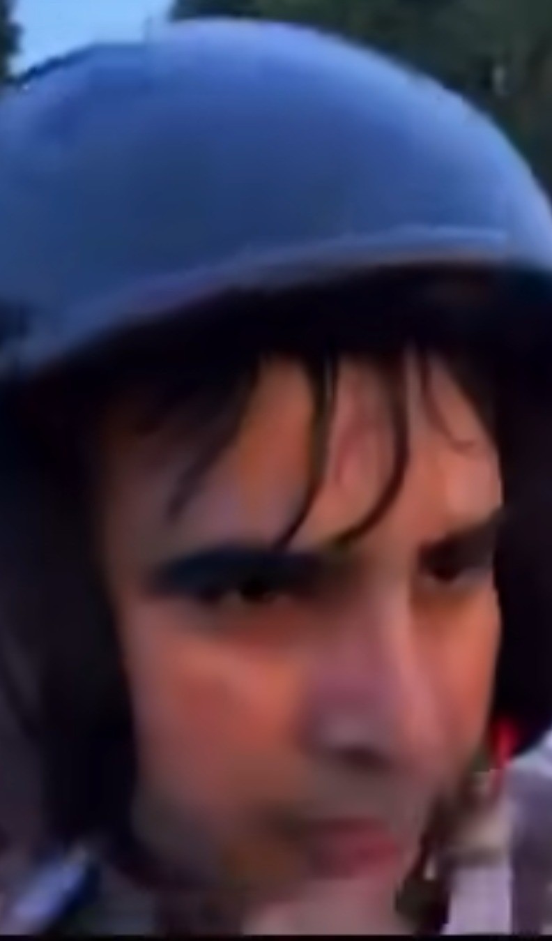 Flagged face